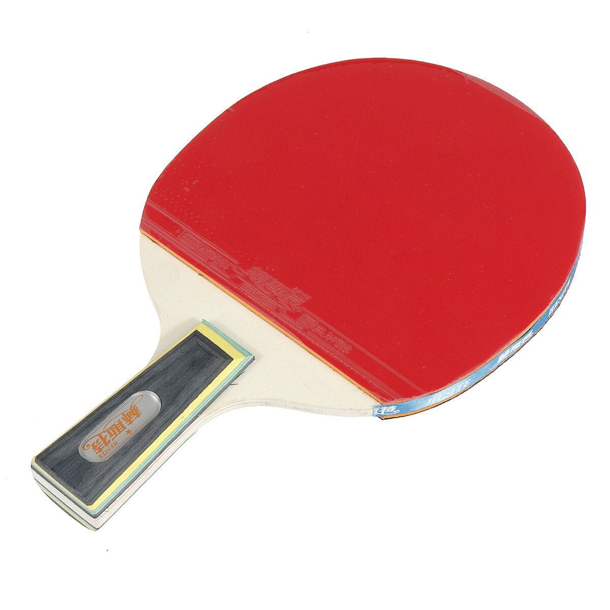 1x Single Wood Rubber Professional Table Tennis Racket Paddle Bat With Cover Bag Chili Red