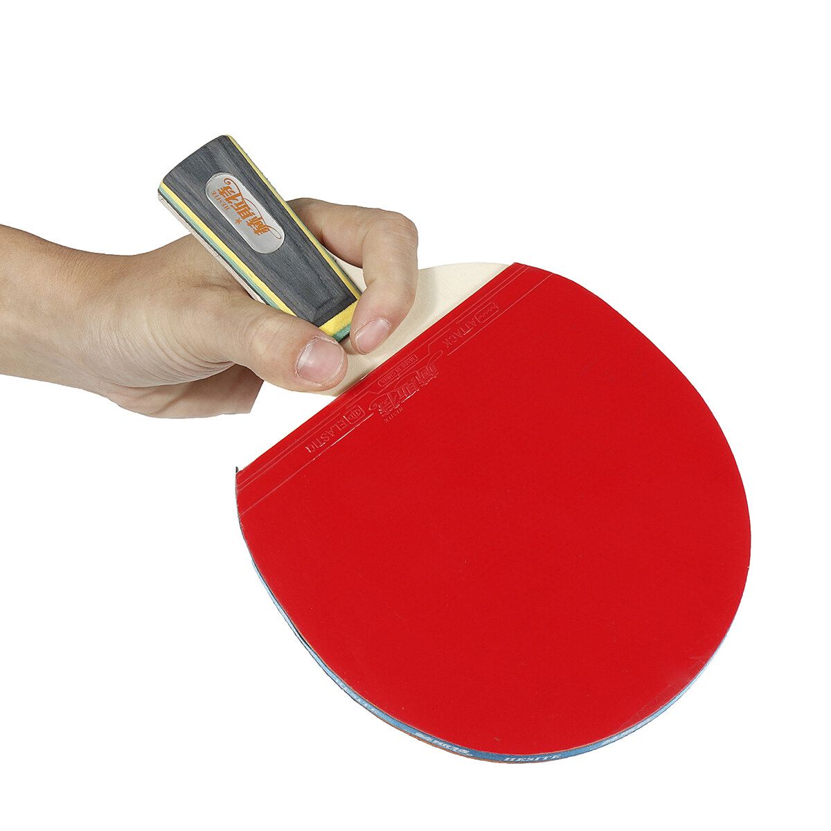 1x Single Wood Rubber Professional Table Tennis Racket Paddle Bat With Cover Bag Chili Red