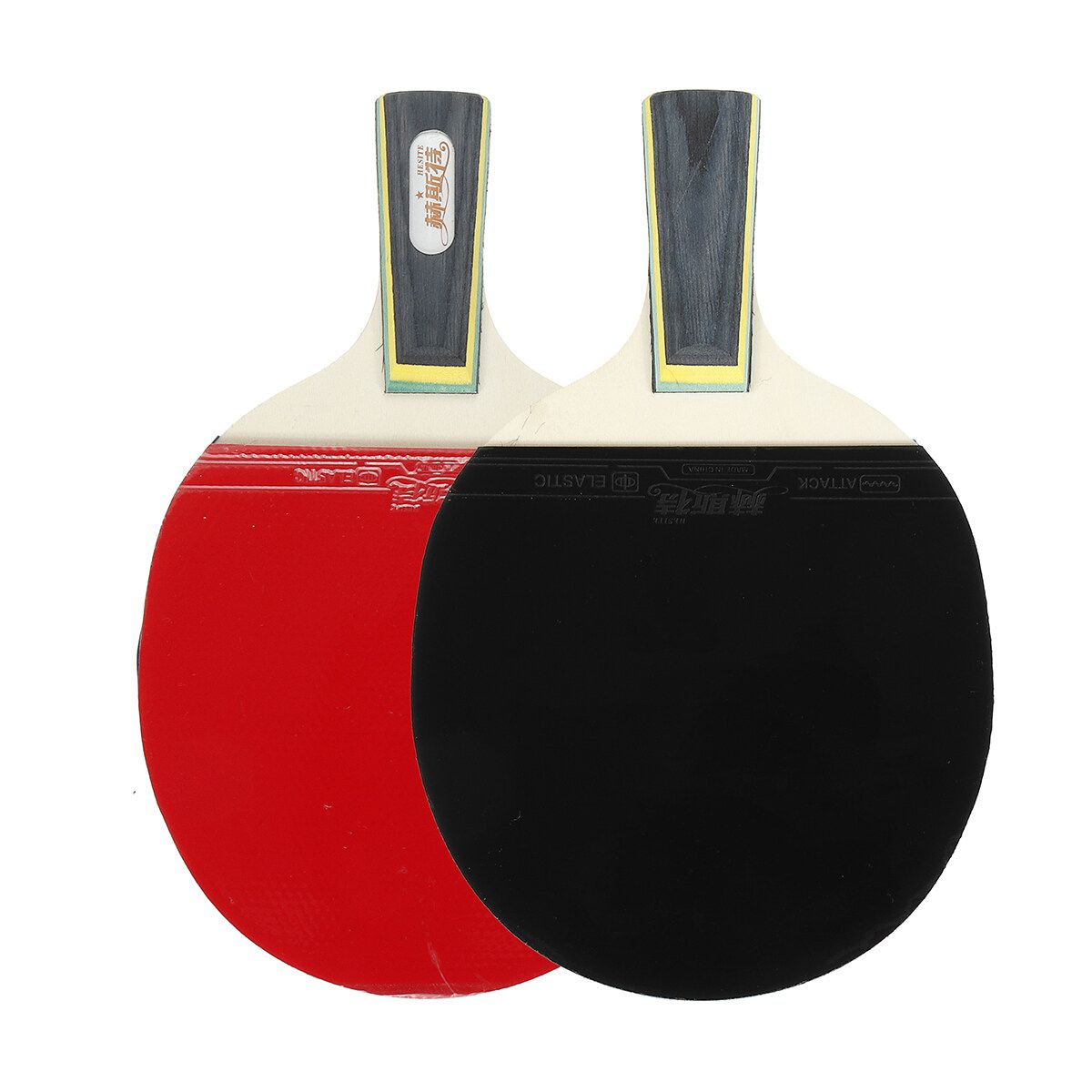 1x Single Wood Rubber Professional Table Tennis Racket Paddle Bat With Cover Bag Chili Red