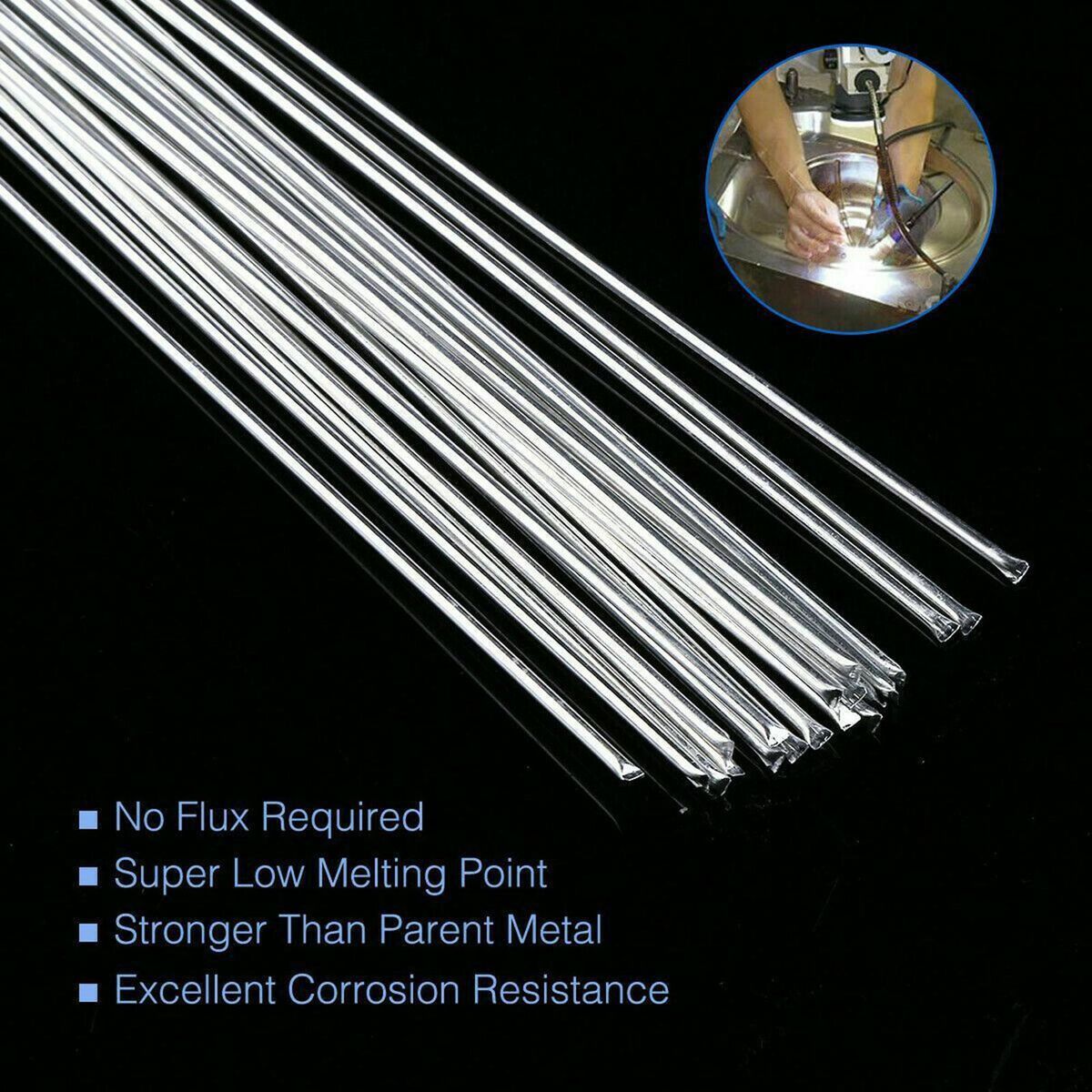 20Pcs Aluminum Welding Rods Solid Core No Flux Required Low Melting Point Corrosion Resistance