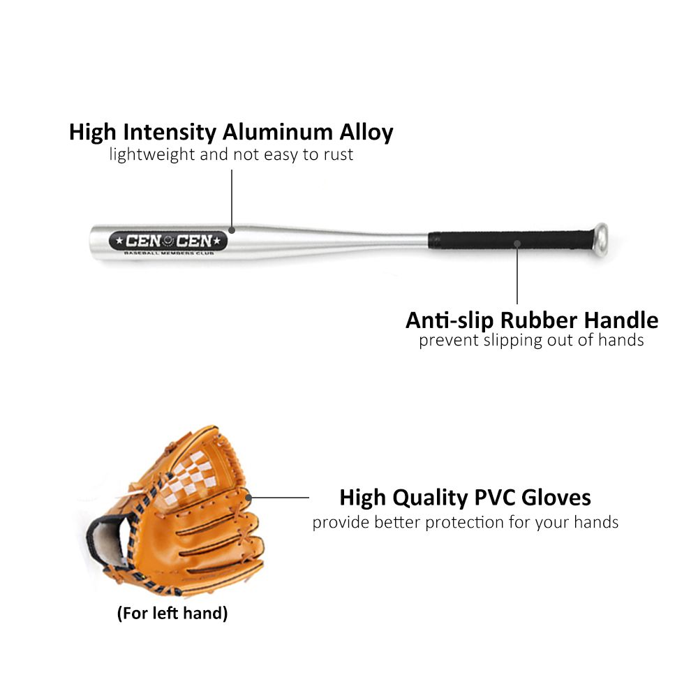 Baseball Balls Set Baseball Bat+Baseball+Baseball Gloves