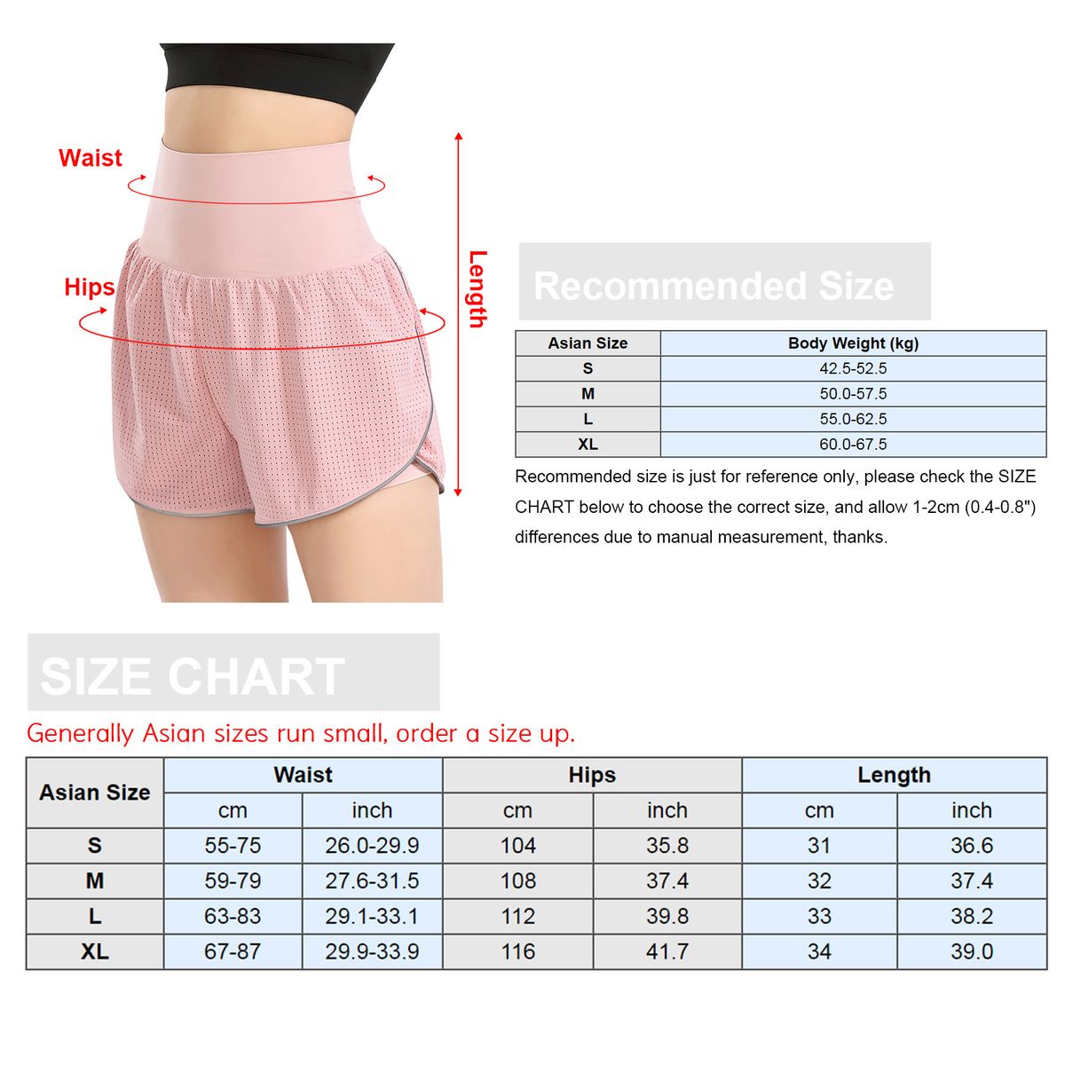 Women 2-in-1 Yoga Shorts High Waist Wide Waistband