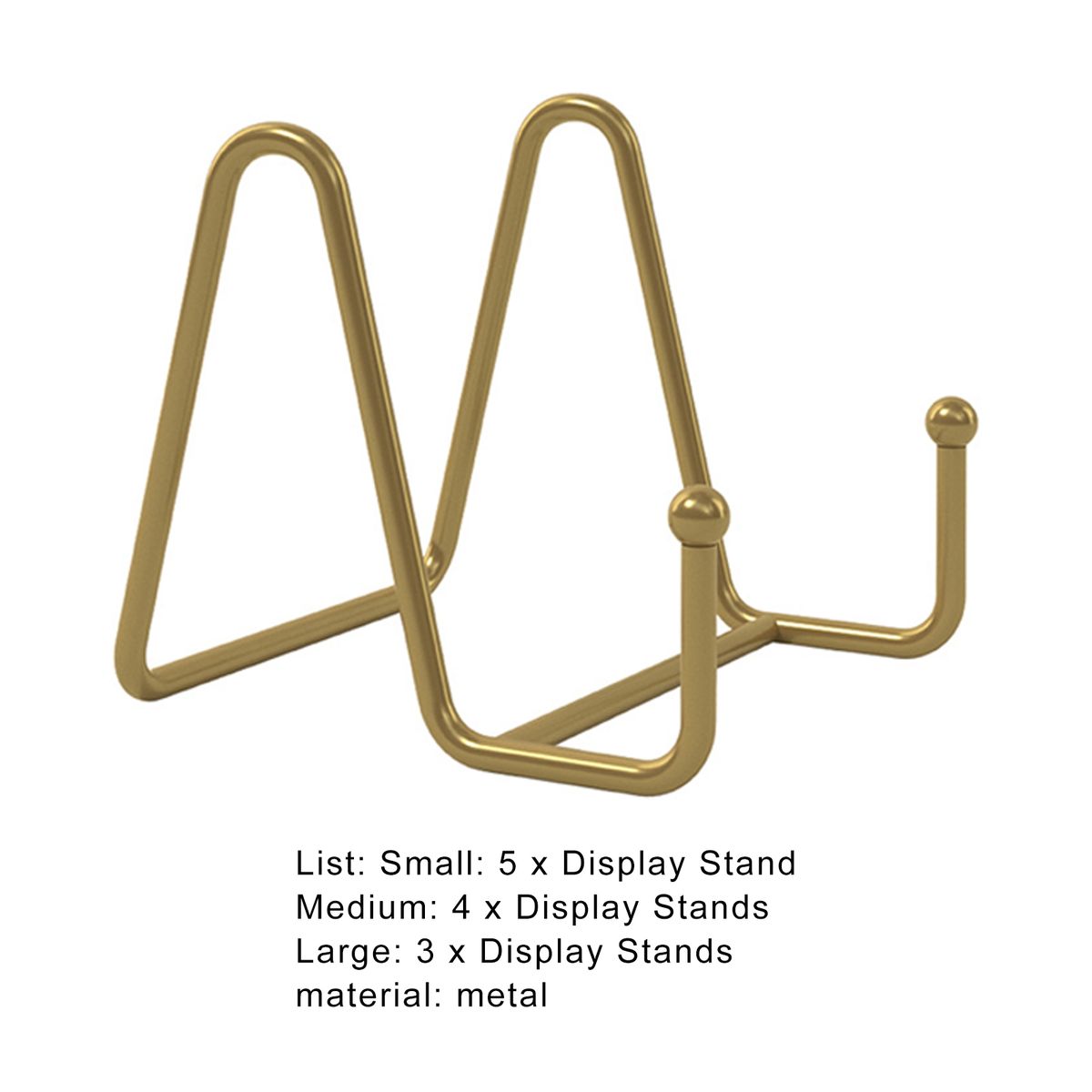 1 Set Magazine Rack Plate Stand Art Display Bracket Golden
