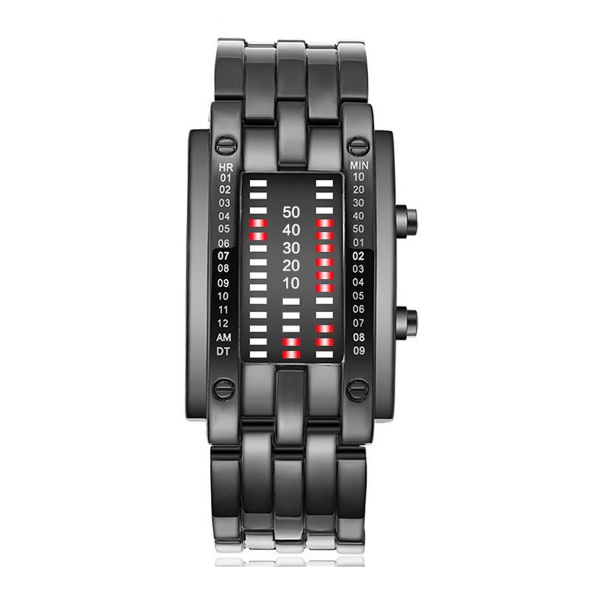 Binary Watch 30 Meters Waterproof LED Screen-Black