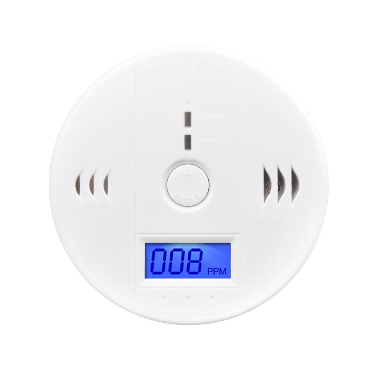 Carbon Monoxide Detector Alarm CO Detector Alarm Sensor with LCD Display Memory Function Battery Operated for House Bedroom Living Room Factory Hotel