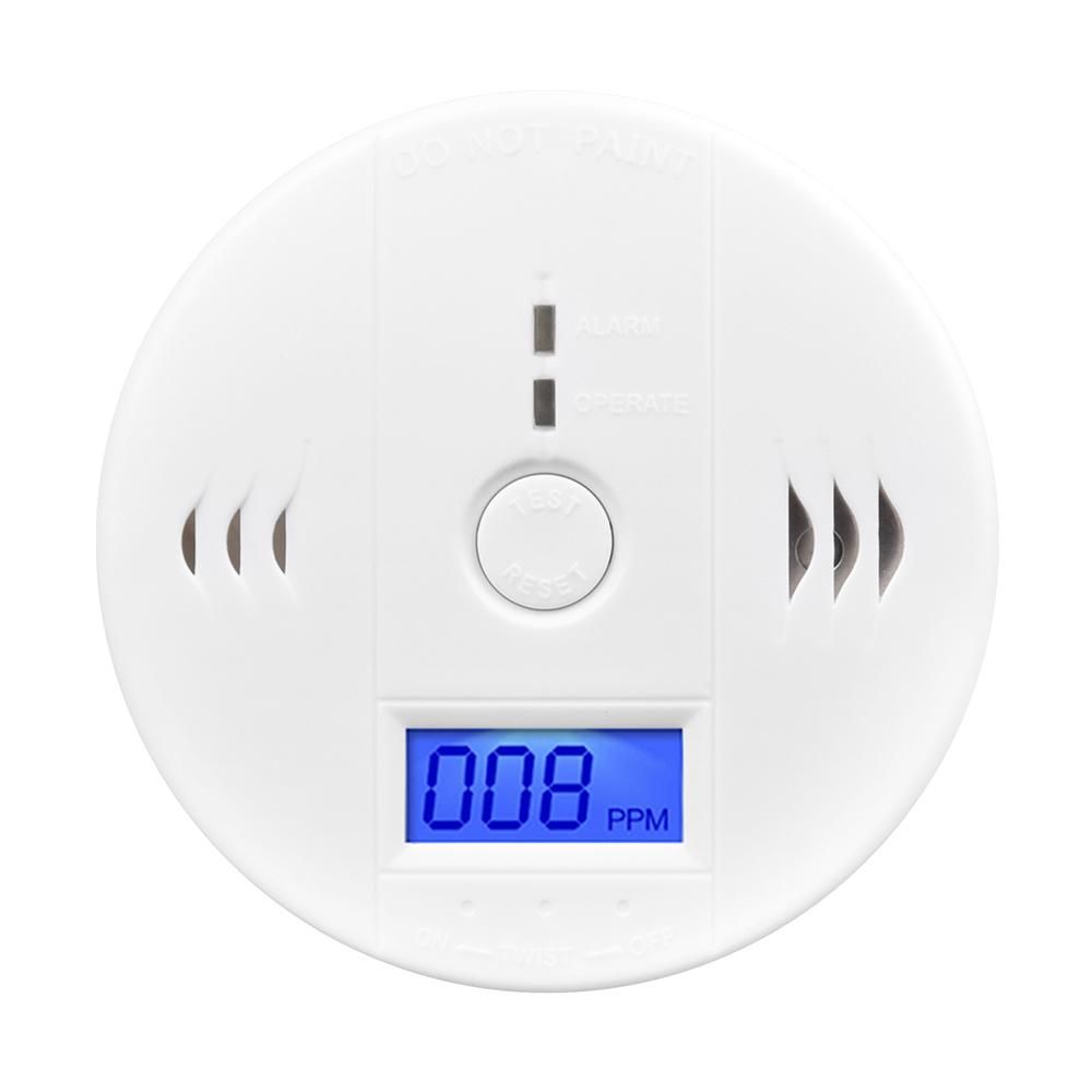 Carbon Monoxide Detector Alarm CO Detector Alarm Sensor with LCD Display Memory Function Battery Operated for House Bedroom Living Room Factory Hotel