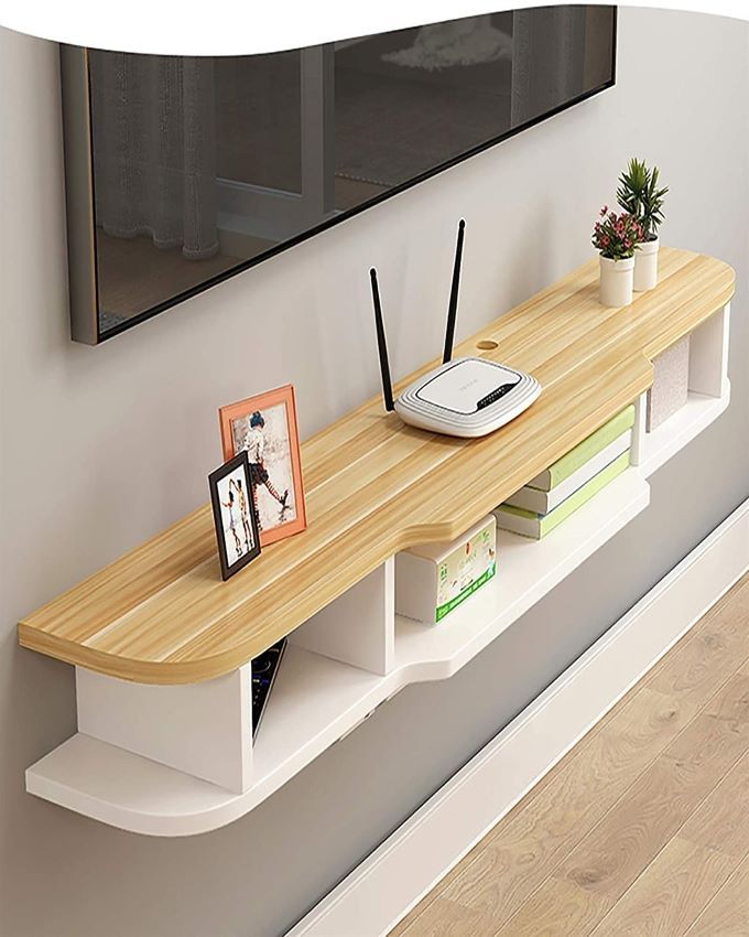 Wall Mounted TV DVD Media Floating Shelf