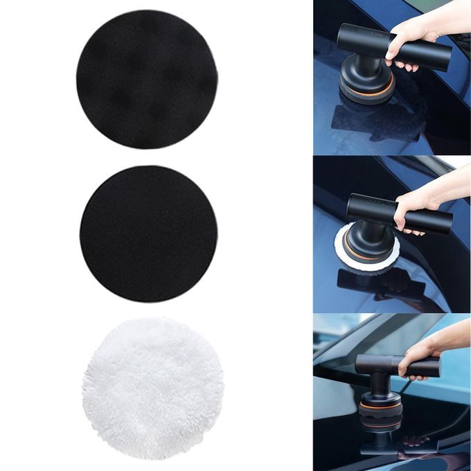 Polishing Pads Kit 3Pcs Clean Sealing Glaze Waxing Tools For