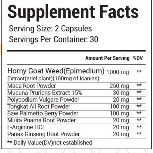 Horny Goat Weed 60 Capsules Bed Breaker