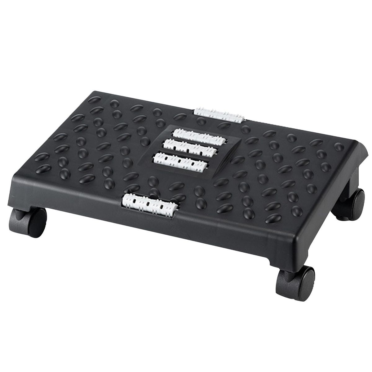 Ergonomic Footstool Rolling Relief Foot Ergonomic Massage for Seniors Black
