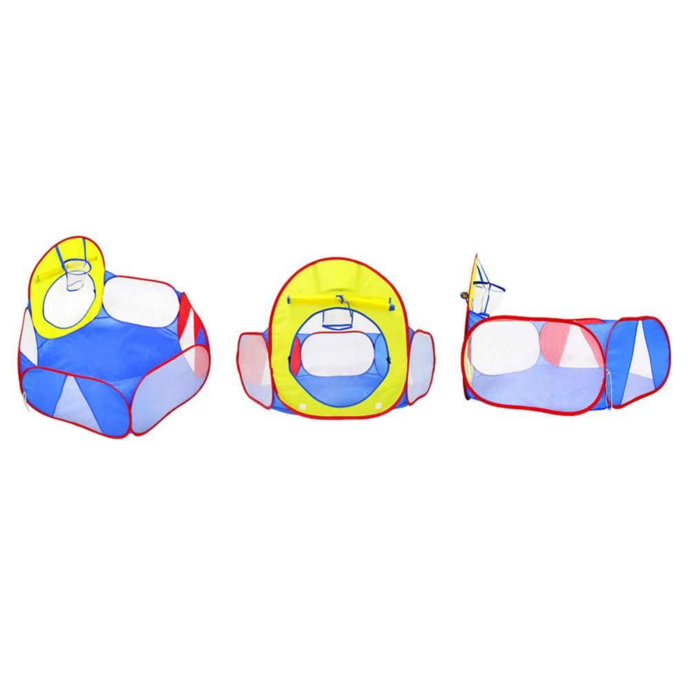 Kids Ball Pit Toddler Ball Pit Tent Playhouse Baby Crawl Playpen with Basketball Hoop and Zipper Storage Bag for Boys Girls Indoors Outdoors