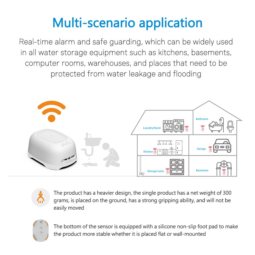 Tuya ZigBee Intelligent Water Level Alarm Tool Water Leak