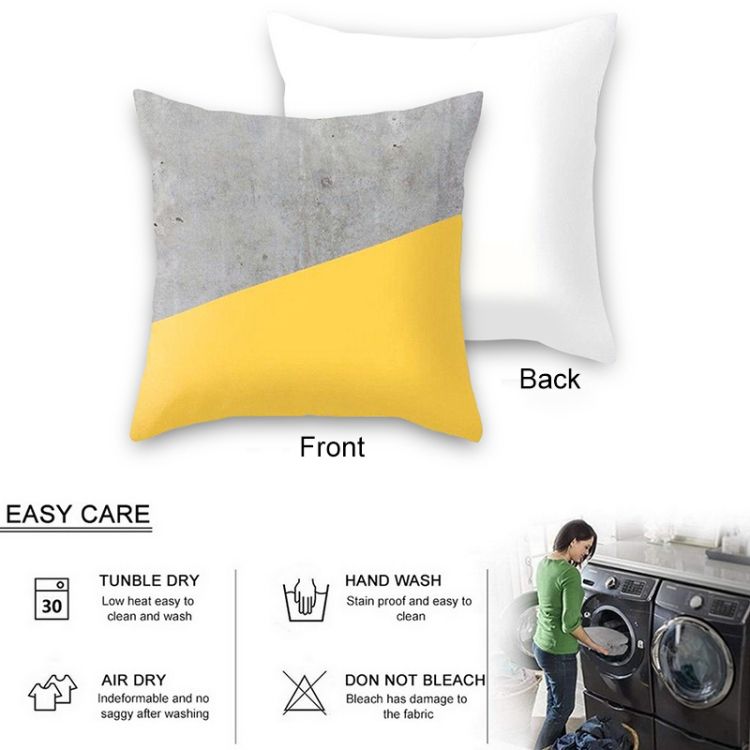 2 PCS 45x45cm Yellow Striped Pillowcase