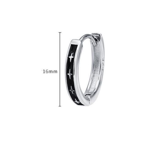Retro Chasing Light Earrings Buckle Male Hip-hop Style Star Boy Ear Hoop Jewelry