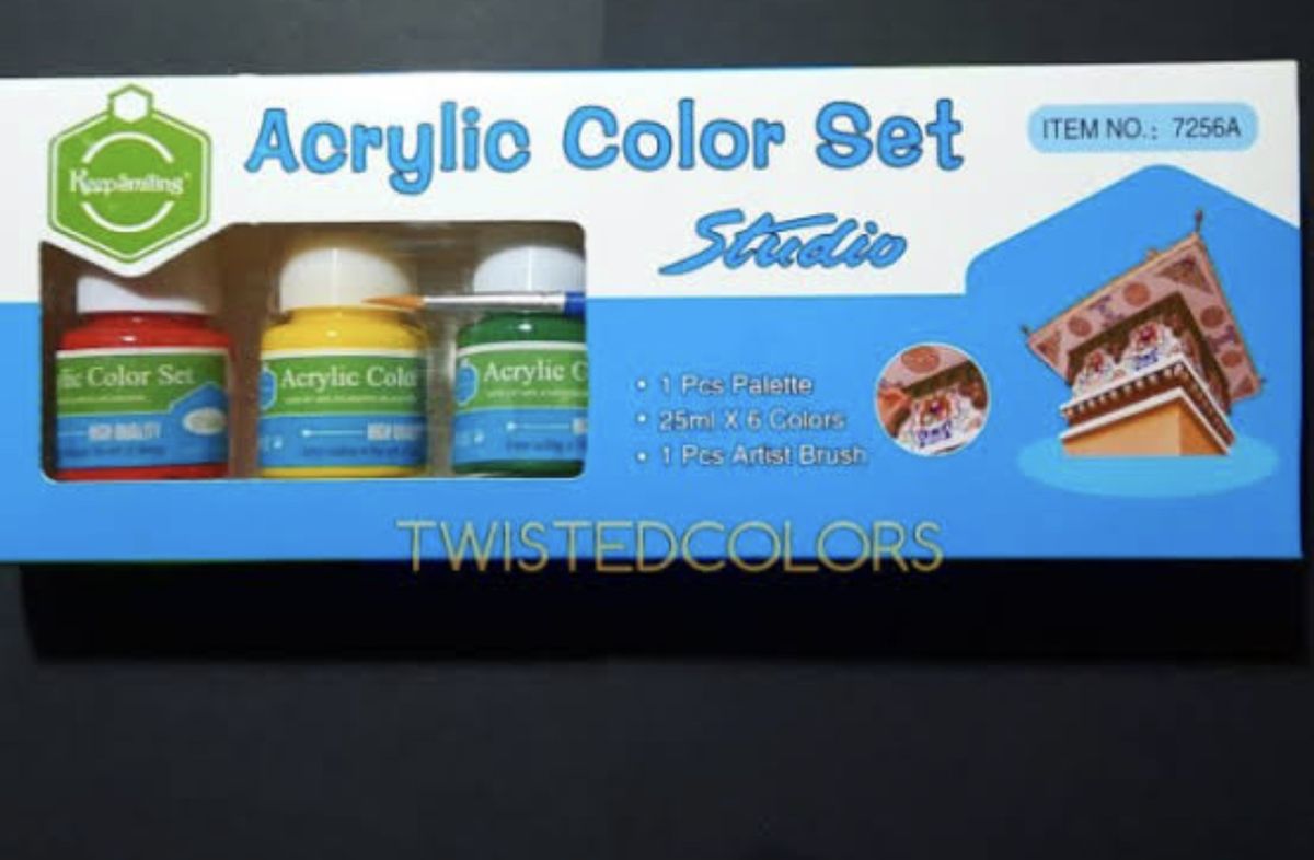 6 Pcs Colors Artist Quality Acrylic  Painting Set