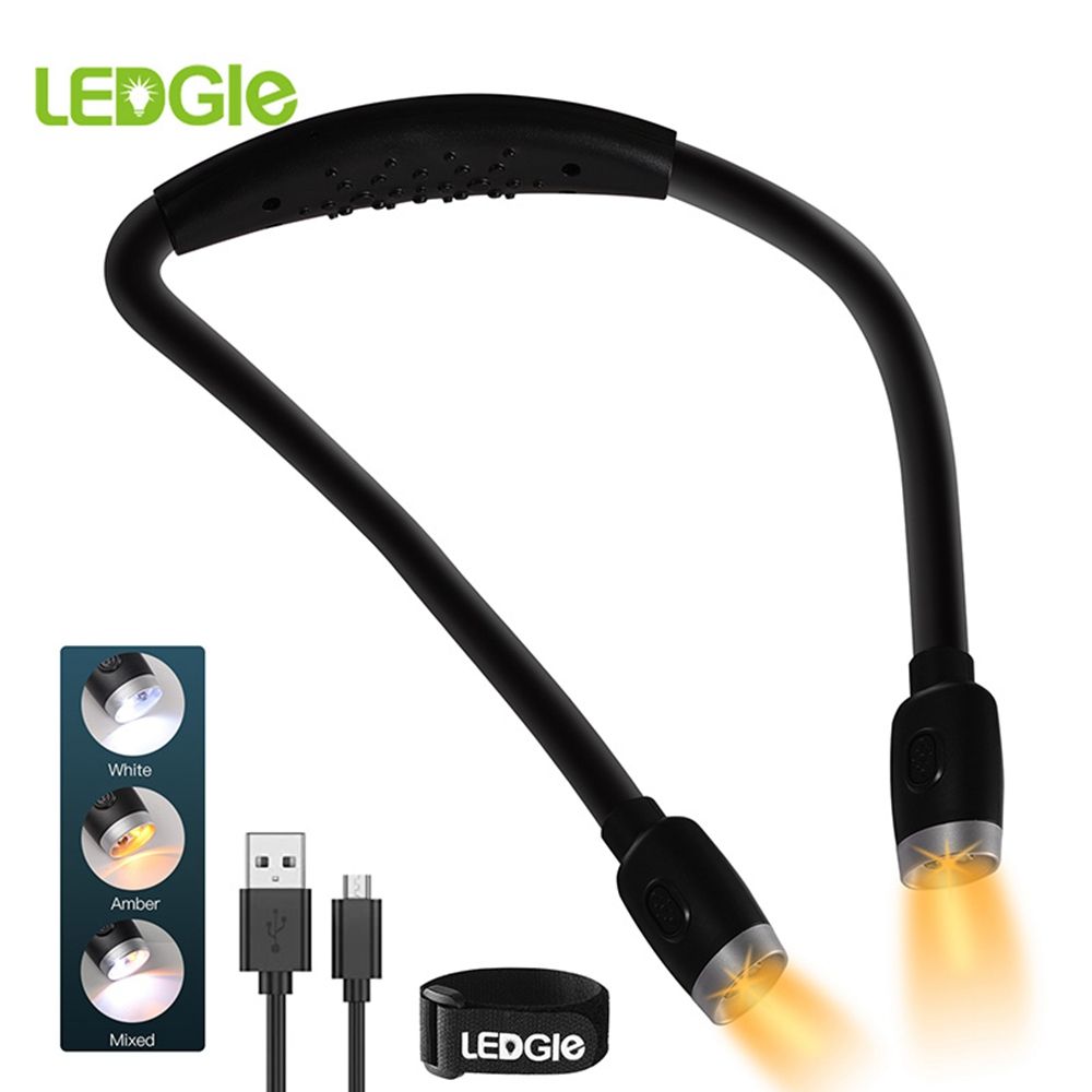 LEDGLE 2021 USB Rechargeable Table Lamp Amber Led Reading