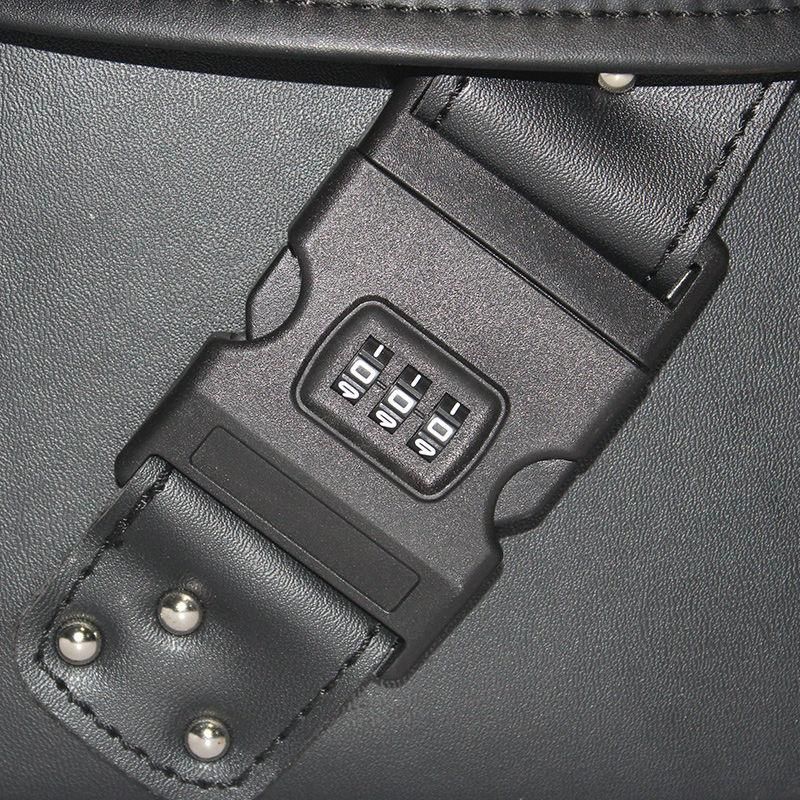 1 Pair Motorcycle Saddlebag PU Leather Side Bags Universal Storage Organizer Pouches Waterproof with Combination Lock