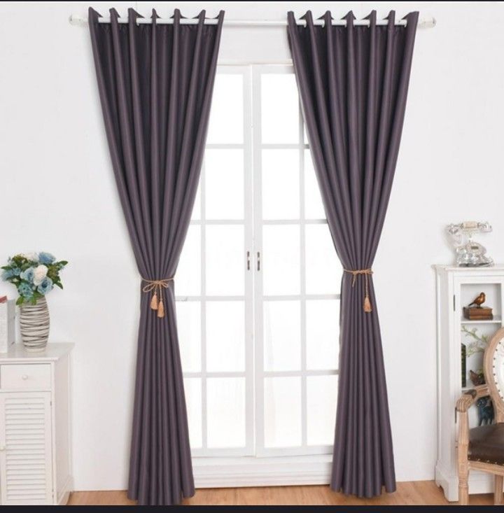 7.5ft. By 7.5ft. High Quality Dark Gray Plain Curtain