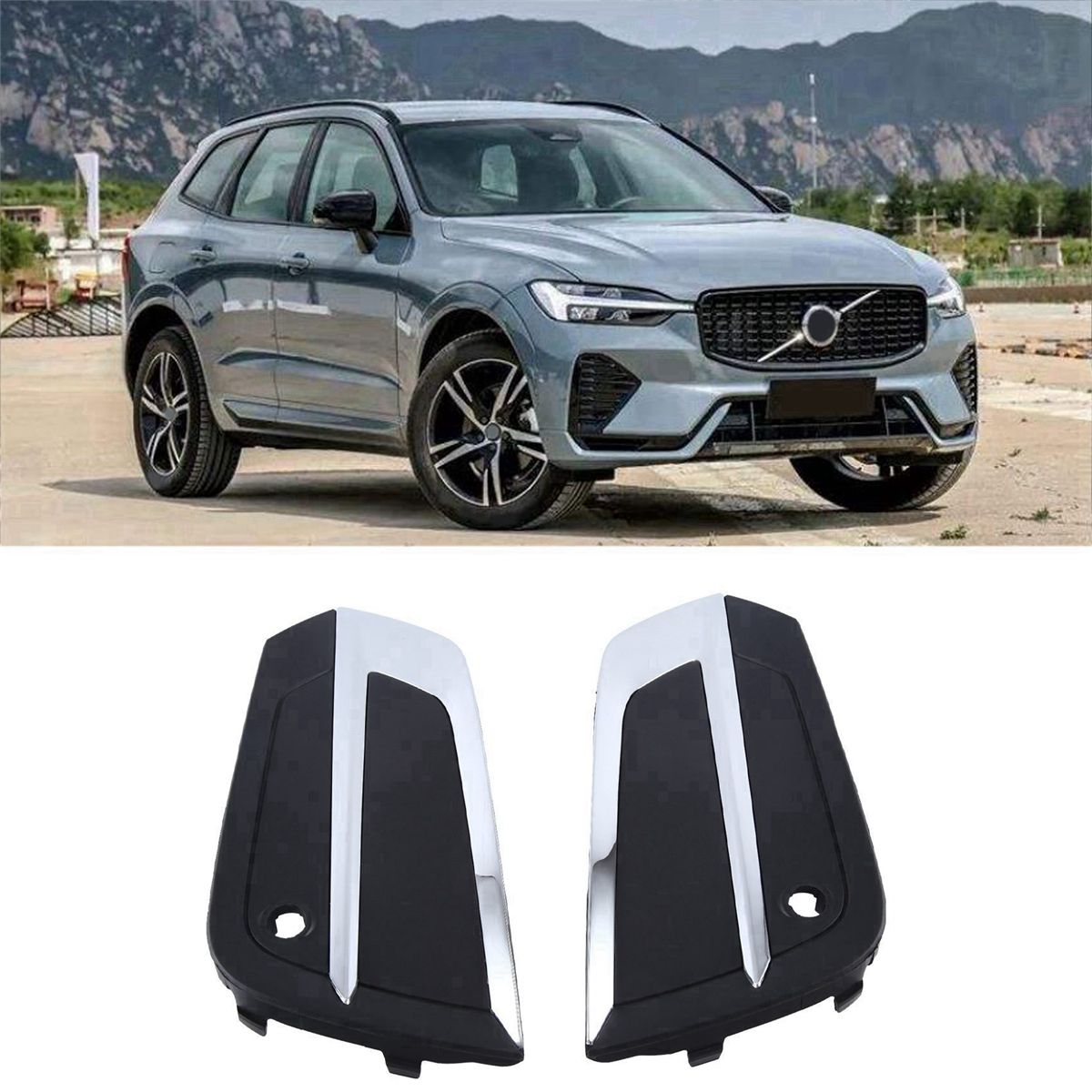 31694538 31694539 Front Bumper Grille Fog Lamp Bezel Fog Lamp Grille Car for Volvo XC60 MK2 2018-2021