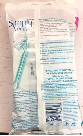 Disp Razor Simply 2 Venus 6S Bag X1
