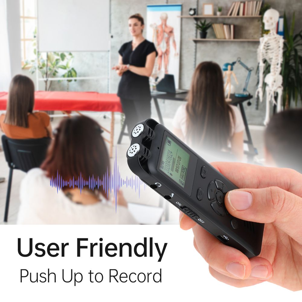 32GB Digital Voice Recorder Voice Activated Audio Recording