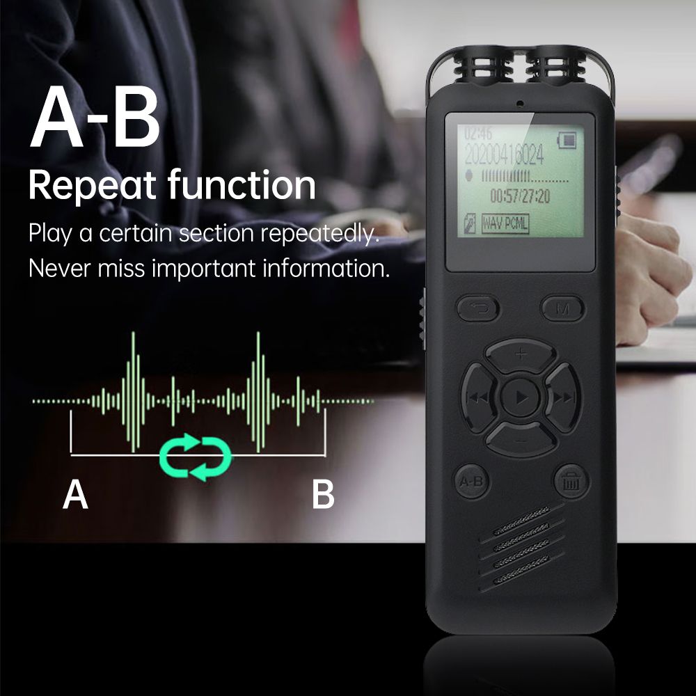 32GB Digital Voice Recorder Voice Activated Audio Recording