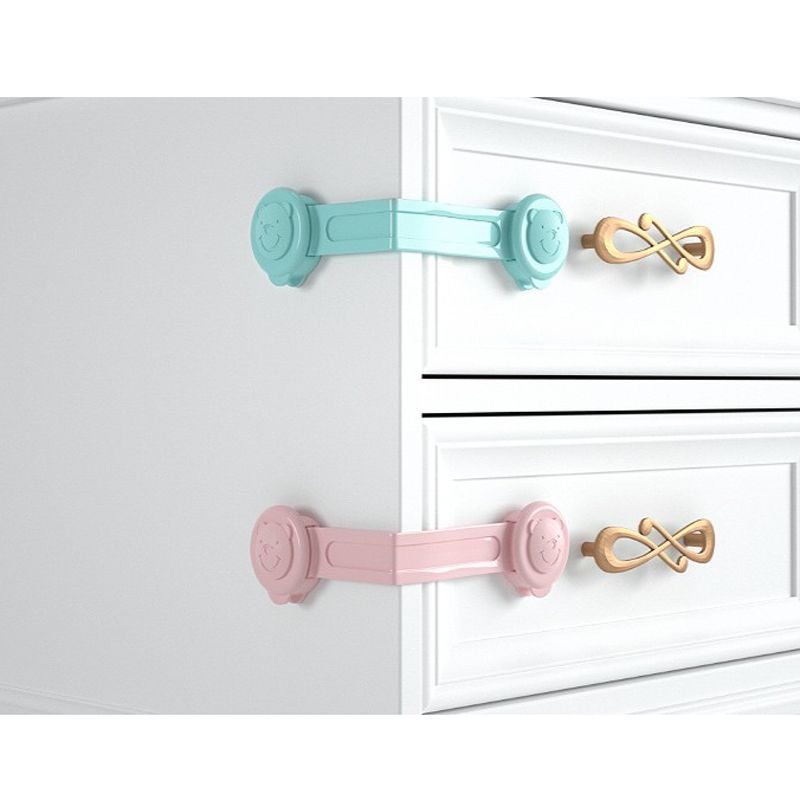 Baby Two-color Safety Lock 4PCS Cabinet Lock Baby Protection Refrigerator Door Lock Buckle Kids