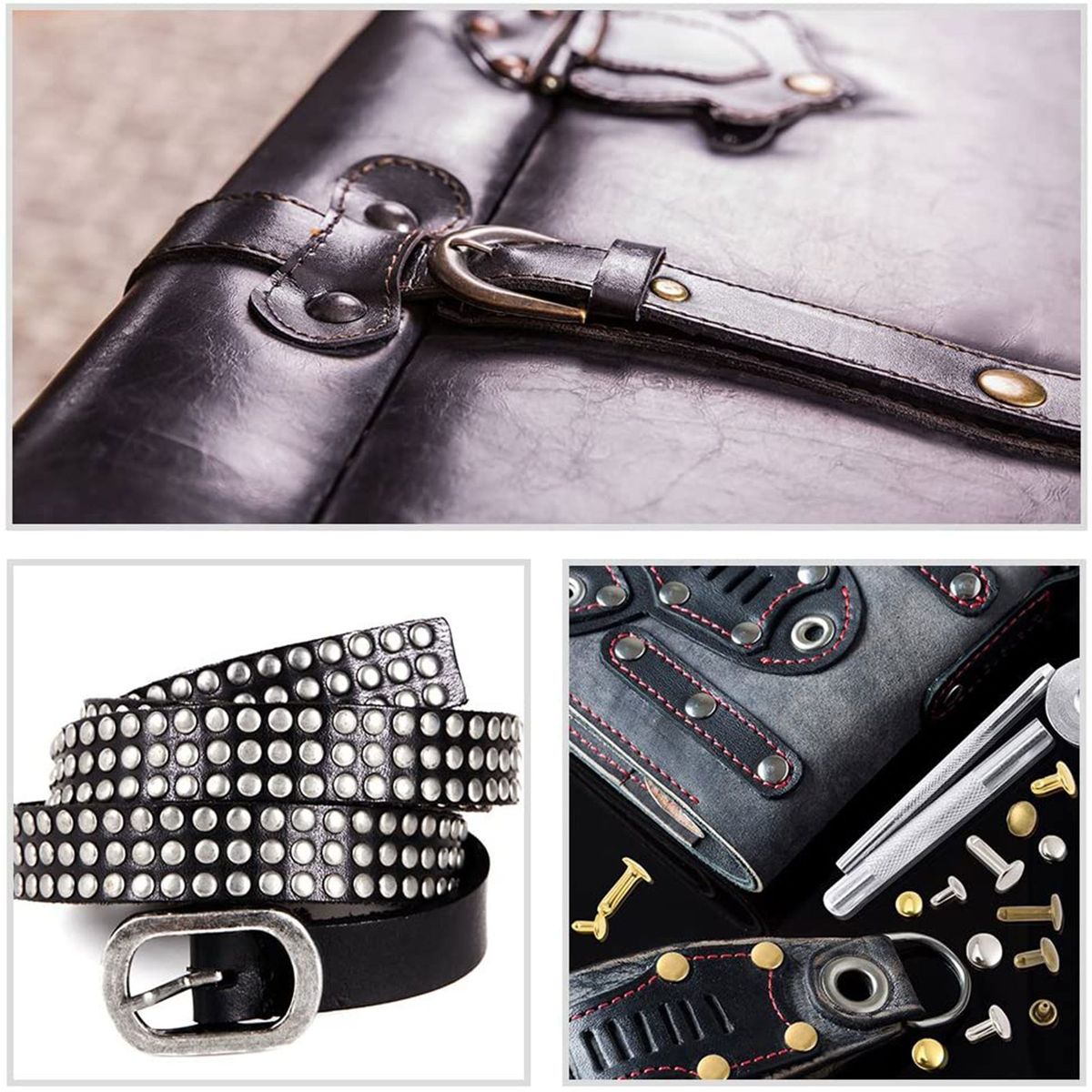 480 Sets Of Leather Rivets Double Cap Rivet 3 Sizes 4 Colors