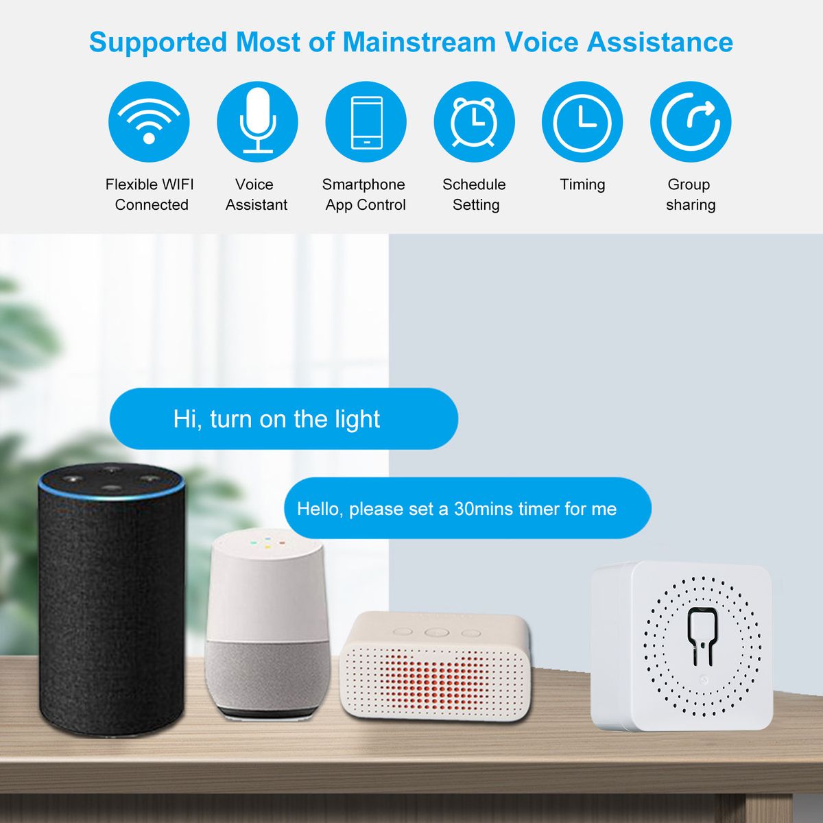 Wirelessly S-mart Switch Supported P-hone App Control/