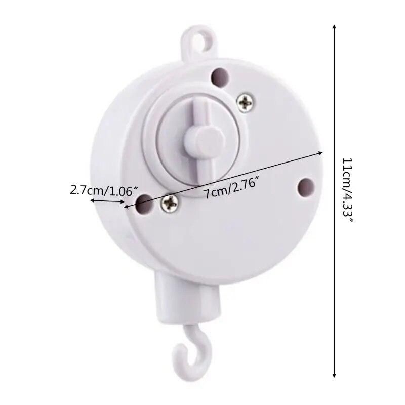 Baby Mobile Crib Bed Bell Toy Windup Movement Music Box Machine Nursery Songs Rotary Room Decoration