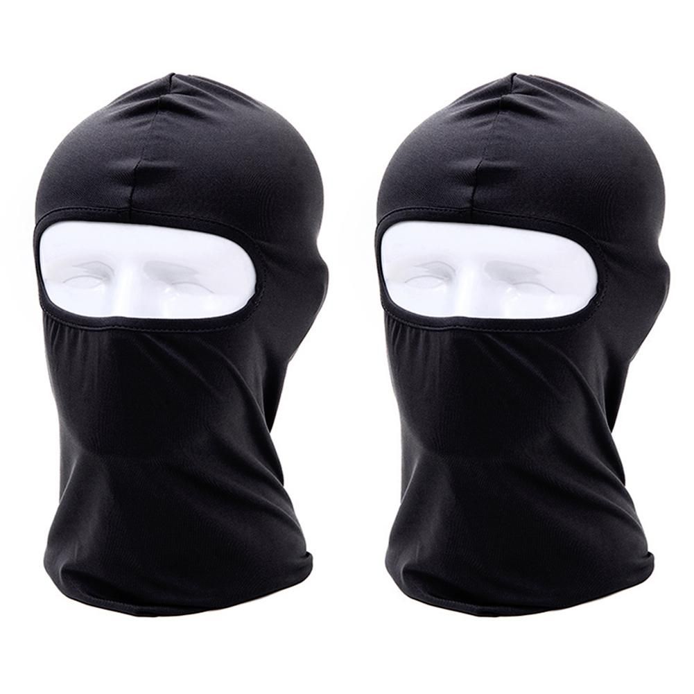 2Pcs Sun Protection Dust Proof Breathable-Black+Black