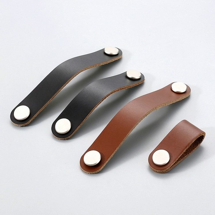 Kitchen Cabinet Wardrobe Leather Door Handle Drawer Pull