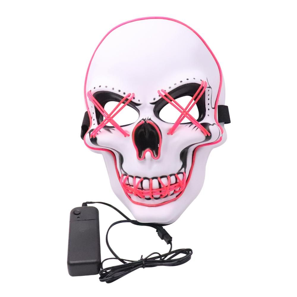 Halloween Party Mask LED Scary Flash Mask EL Line Light Mask Cosplay Mask Party Clothing Mask Supplies Multi-color Optional