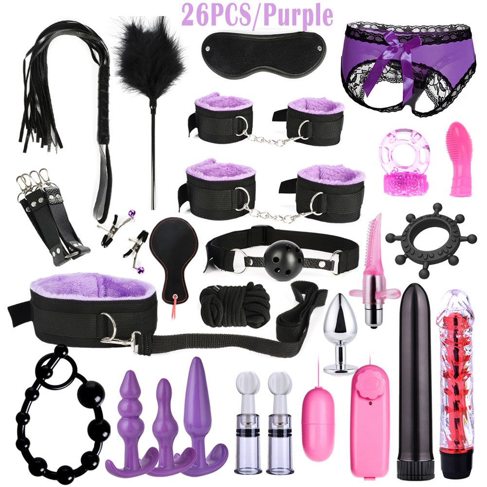 Sex Bondage 26pcs Pack BDSM Restraints Adult Sex Gag Toys