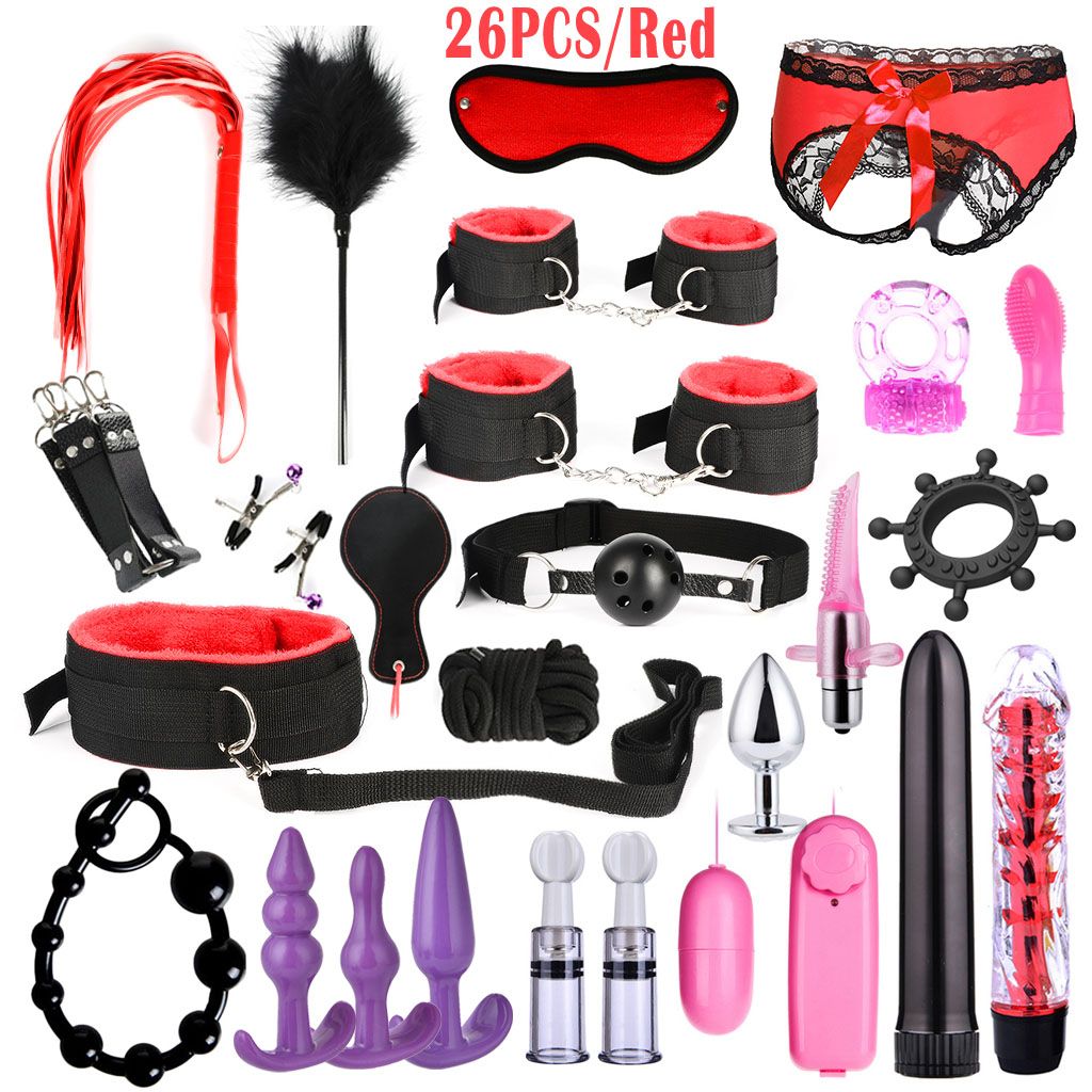 Sex Bondage 26pcs Pack BDSM Restraints Adult Sex Gag Toys