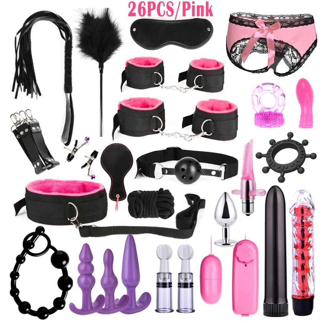 Sex Bondage 26pcs Pack BDSM Restraints Adult Sex Gag Toys
