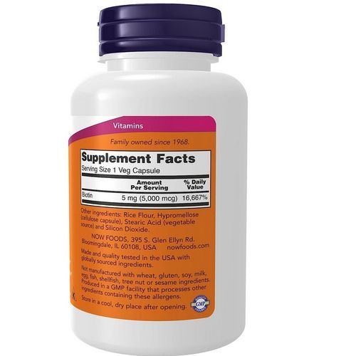 Biotin 5,000 Mcg 120 Veg Caps