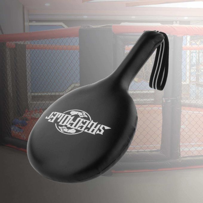 Boxing Mitt Training Target Punch Pad Glove Focus MMA Karate Black