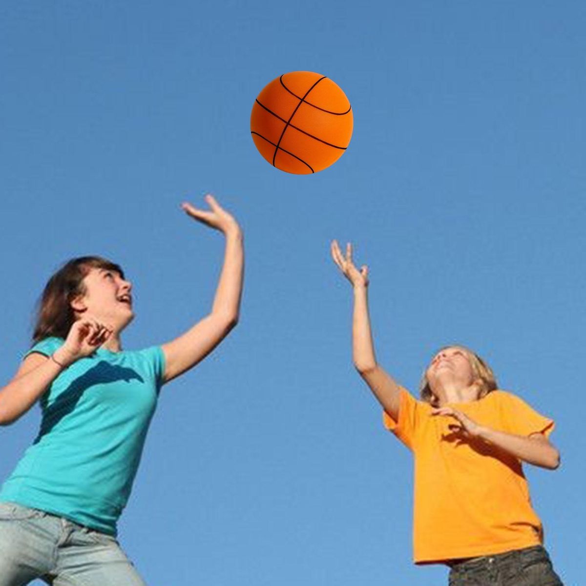 Silent Basketball Toy Kids Silent Bounce Ball Orange