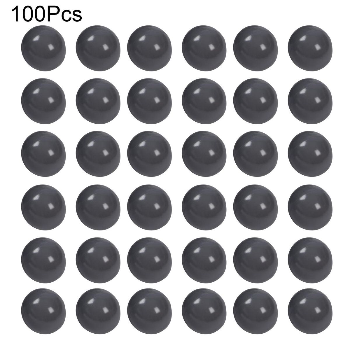 100Pcs Pit Balls Colorful Design Ocean Balls Dark Gray