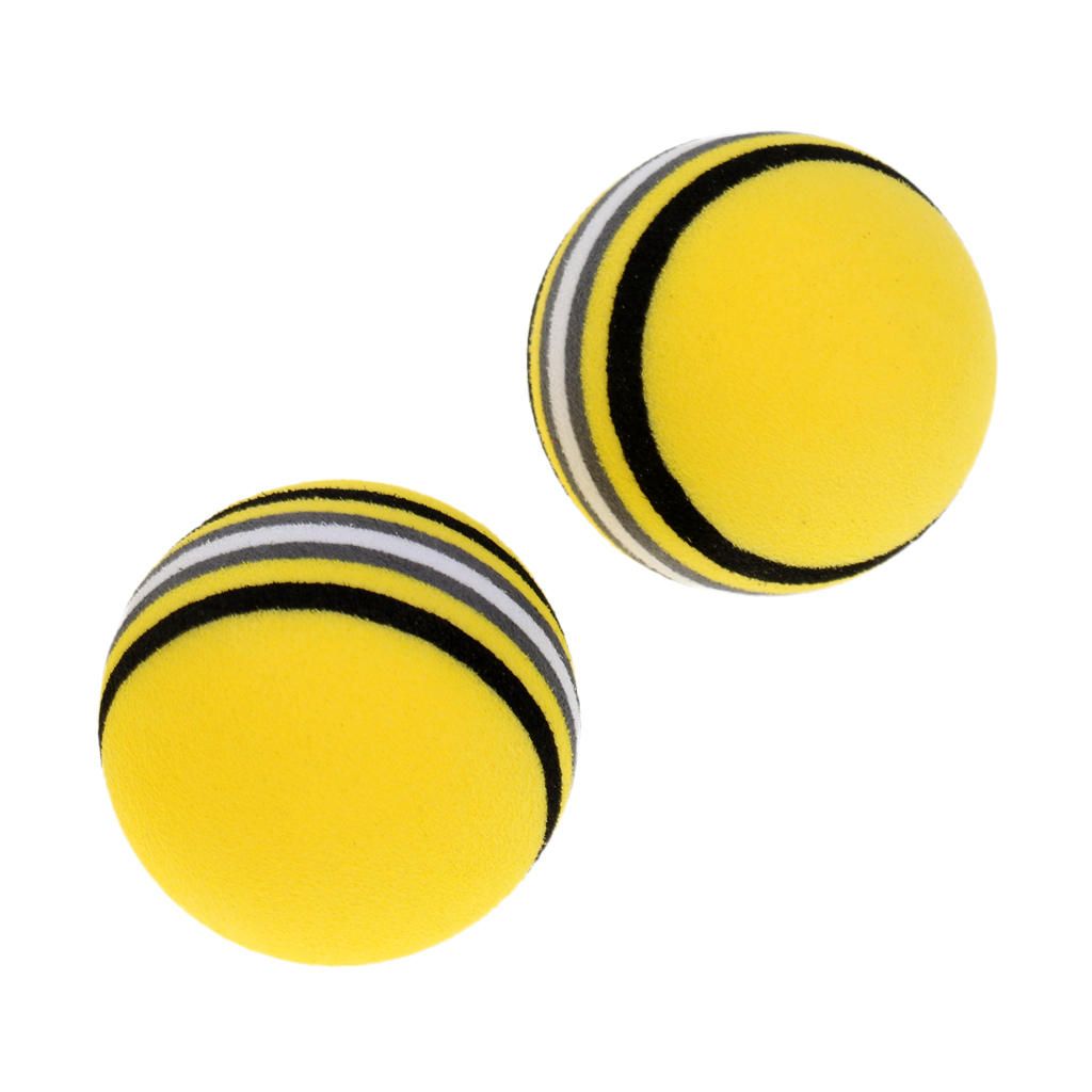 10 Pieces EVA Foam Sponge Golf Balls For Swing Practice Yellow