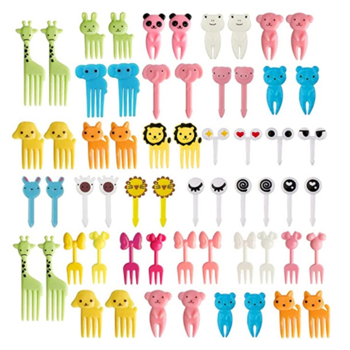 Plastic Fruit Toothpick Adorable Critter Picks Fun Reusable for Kids