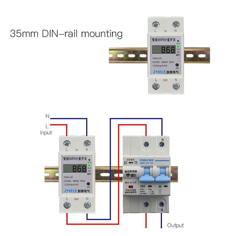 WiFi Smart Power Meter Switch Power Consumption Energy
