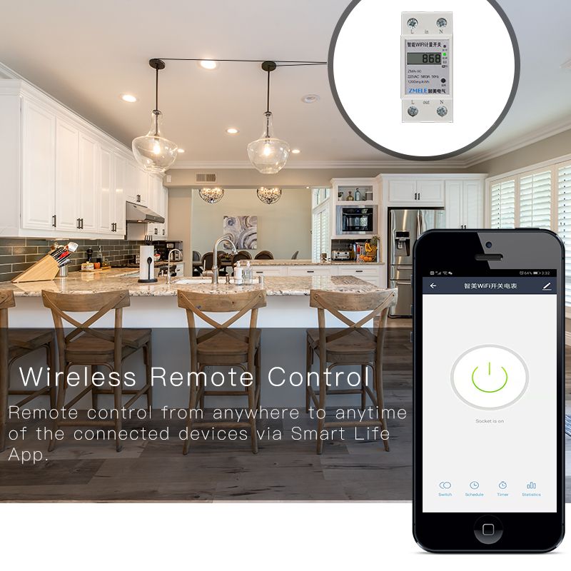 WiFi Smart Power Meter Switch Power Consumption Energy