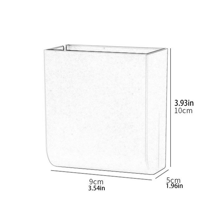 Remote  Ontrol Storage Box Wall Hanging Organizer Multi-fun Tional Box-white