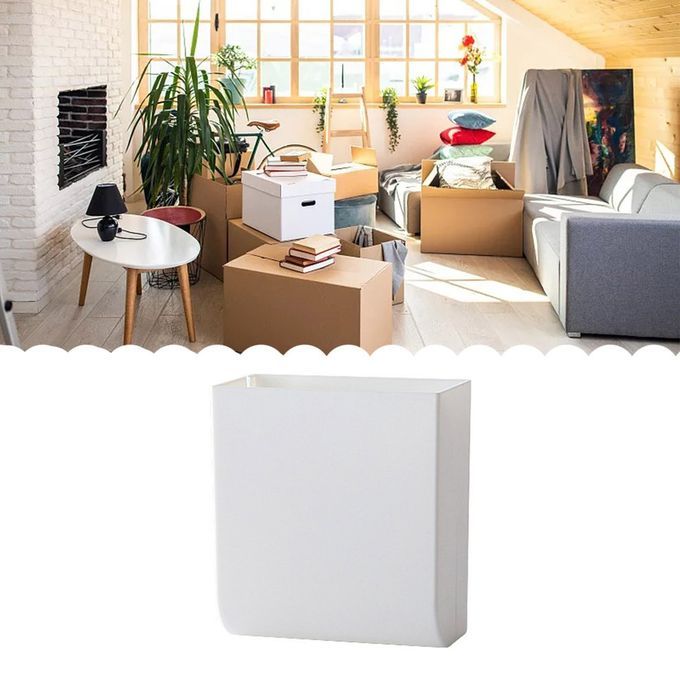 Remote  Ontrol Storage Box Wall Hanging Organizer Multi-fun Tional Box-white