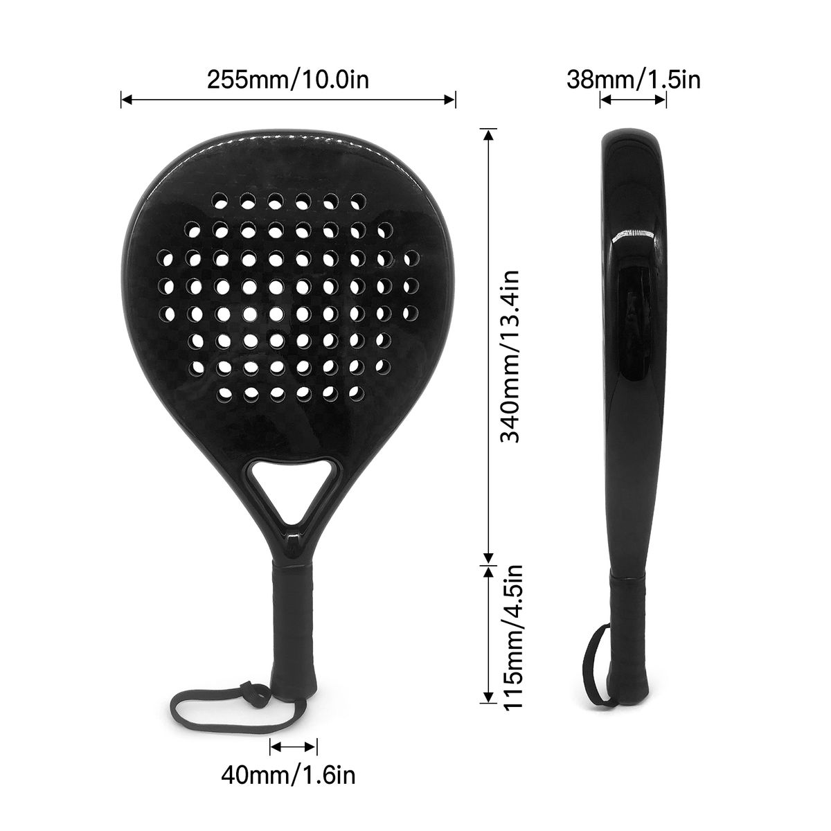Full Carbon Fiber Padel Racket Paddleball Racquet Beach