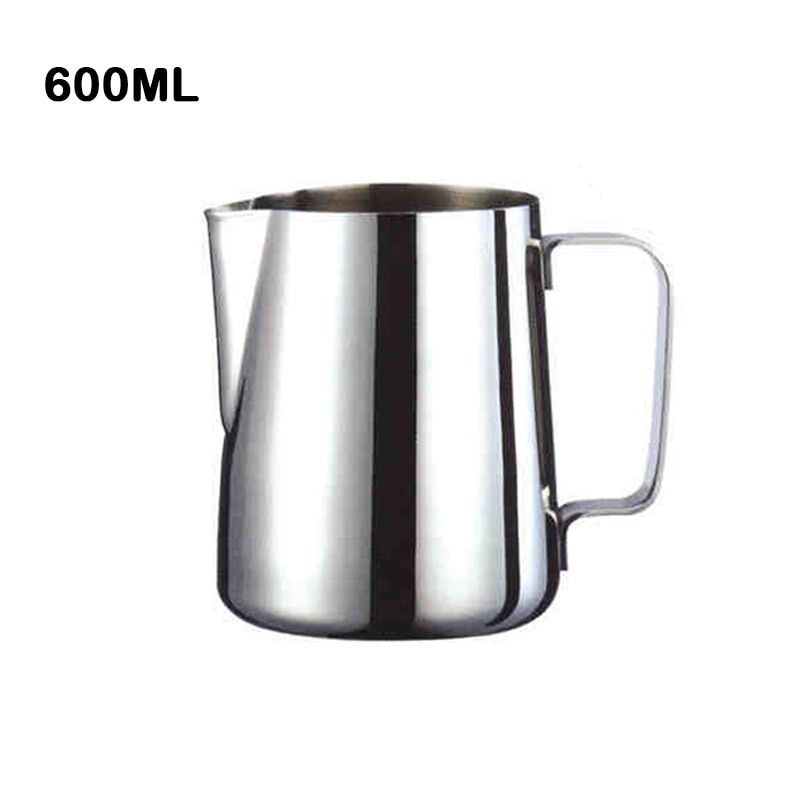 Kitchen Stainless Steel Milk Frothing Jug Espresso Coffee Pitcher Barista Craft Coffee Latte Milk Frothing Jug Pitcher #25(#600ml Sliver) YUA