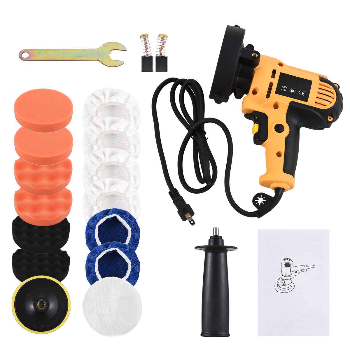 Geevorks 5-inch Electric Car Polisher Kit
