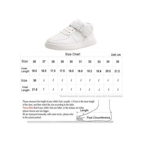Children's Boys And Girls Comfortable Breathable Casual Sneakers - White